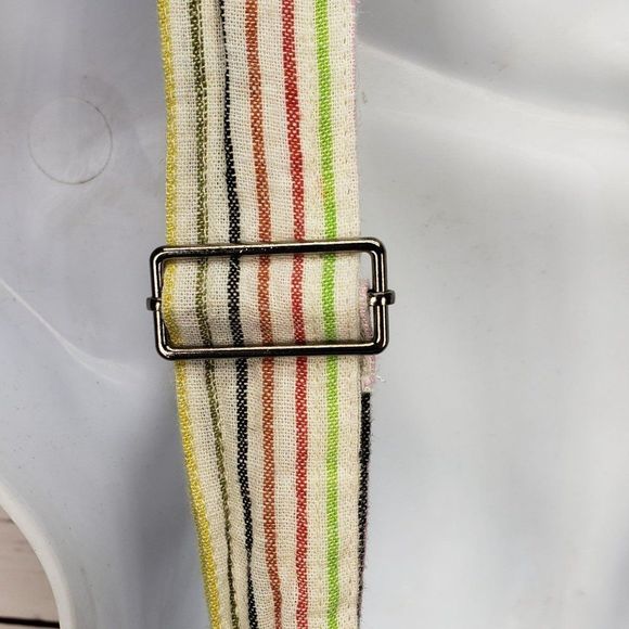 Vintage Havana‎ Multi Color Stripe Romper Linen Overall Shorts Large - Picture 7 of 15